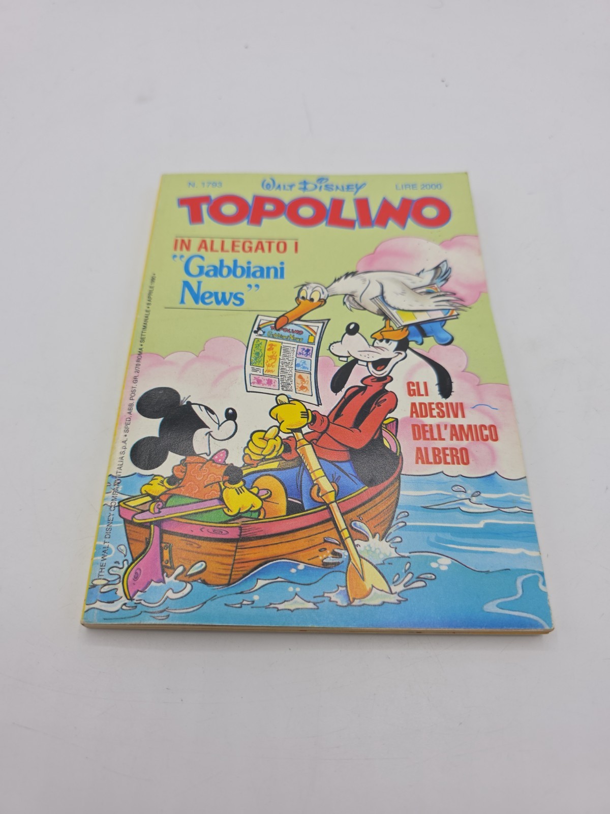 TOPOLINO 1793 CON FIGURINE ADESIVE AMICO ALBERO WALT DISNEY ITALIA