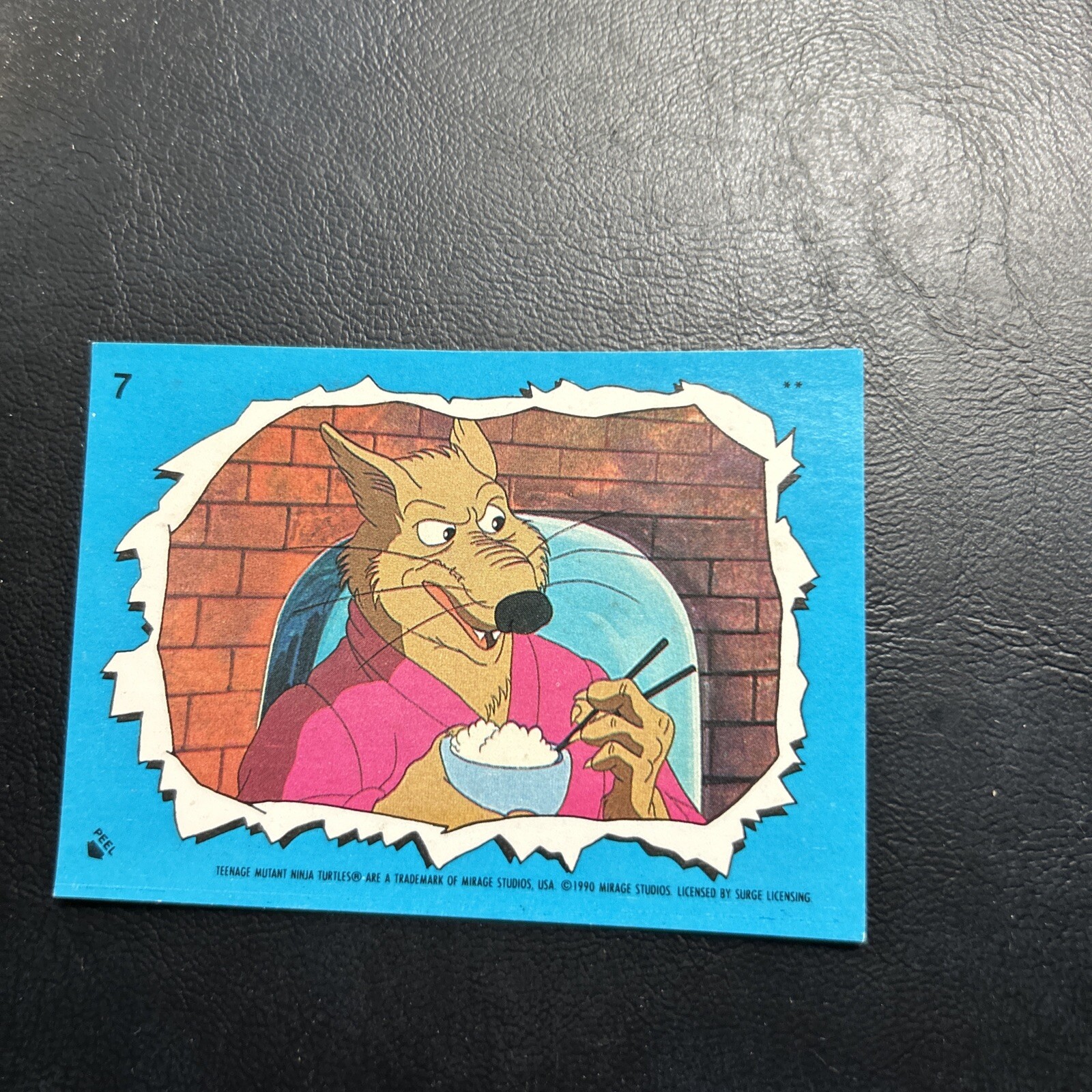 Jb101a Teenage Mutant Ninja Turtles 1989 Topps #7 Adesivo Puzzle Splinter