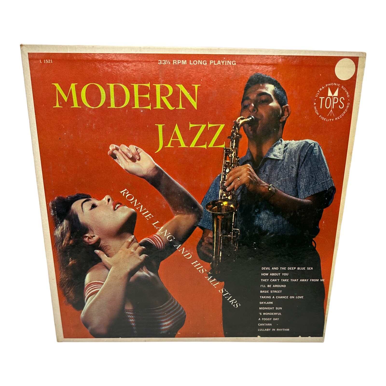 Modern Jazz Ronnie Lang And His All Stars Vinyl Tops Record LP 33 RPM 12"  L1521