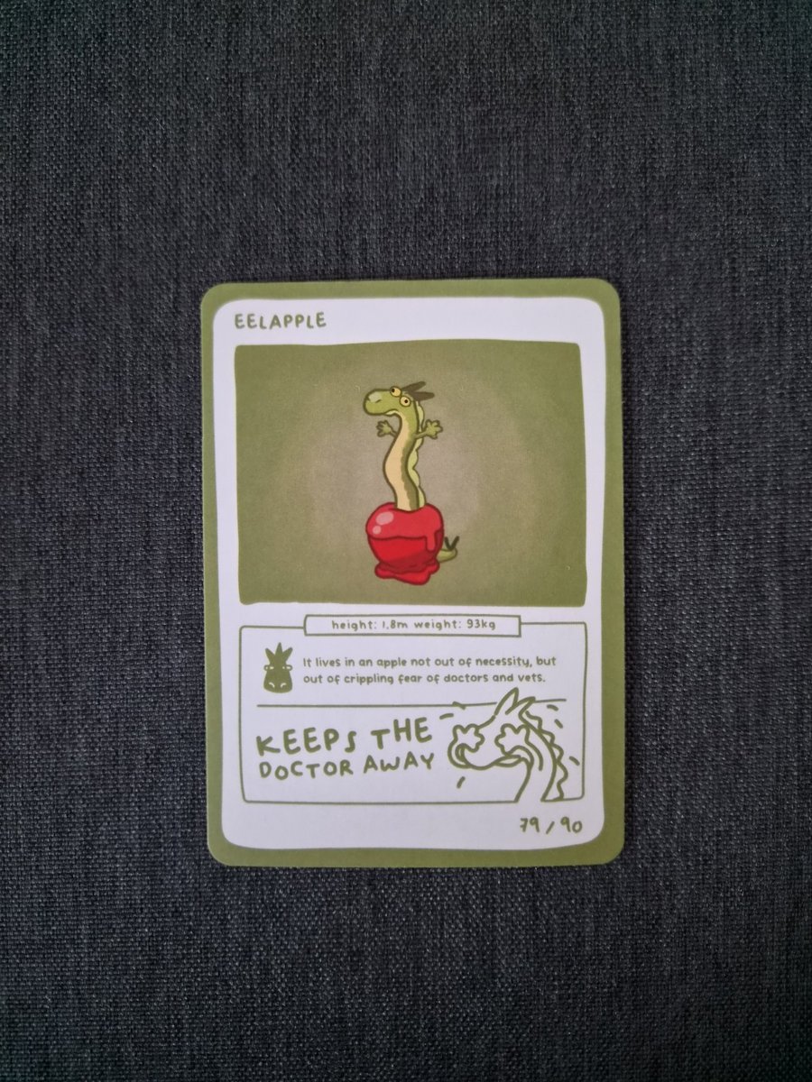 Eelapple 79/90 Pokedoodles Series 1 No Scalp Series Fan Art Parody Card 2025