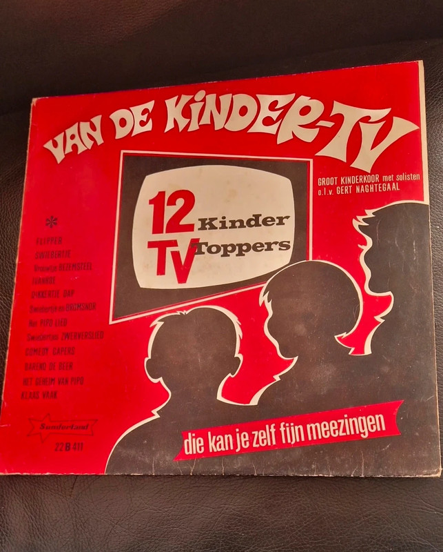 Lp vinyl van de kinder-tv 12 kinder tv toppers