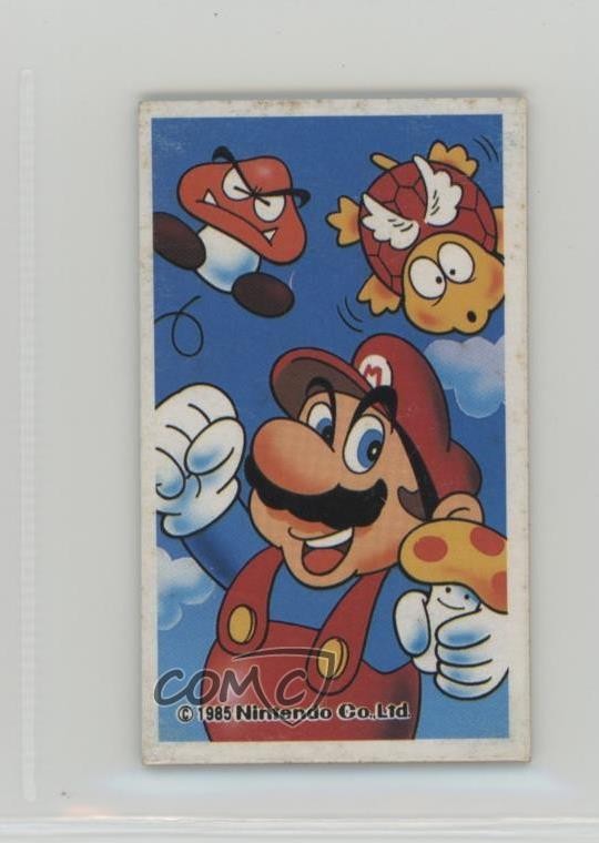 1985 Amada Nintendo Famicom Menko Mario e Goomba #79479 07yc
