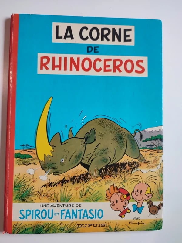Spirou et Fantasio - 6 - La Corne de Rhinocéros - 1970 - Dos rond rouge