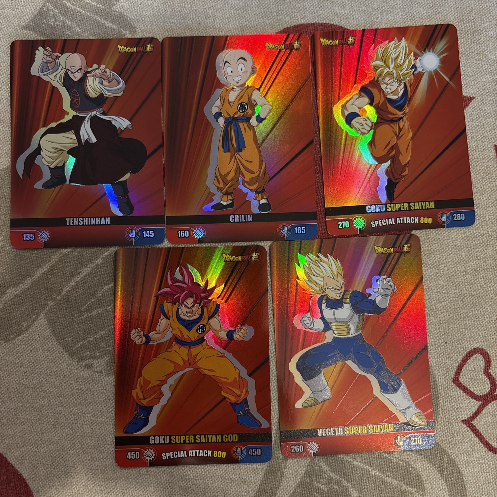 Lamincard Dragon Ball Super Silver Storm Diramix 2026 lotto di N.5 lamincards 