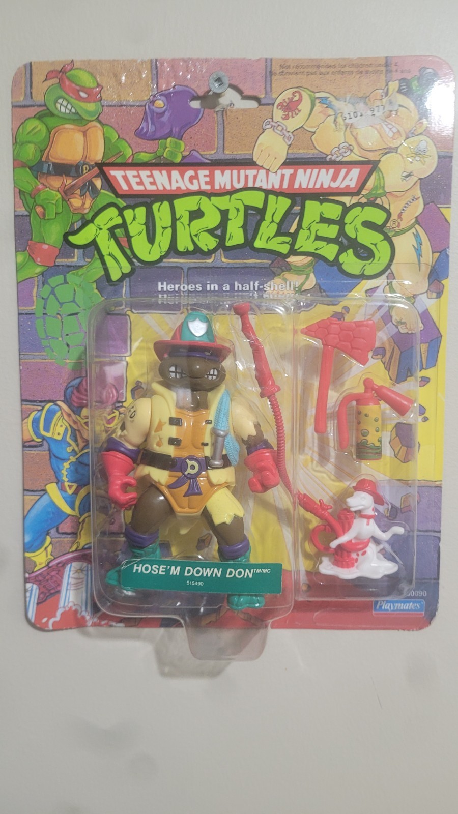 TMNT 1991 Hose Em Down Don Firefighter Teenage Mutant Ninja Turtles Playmates