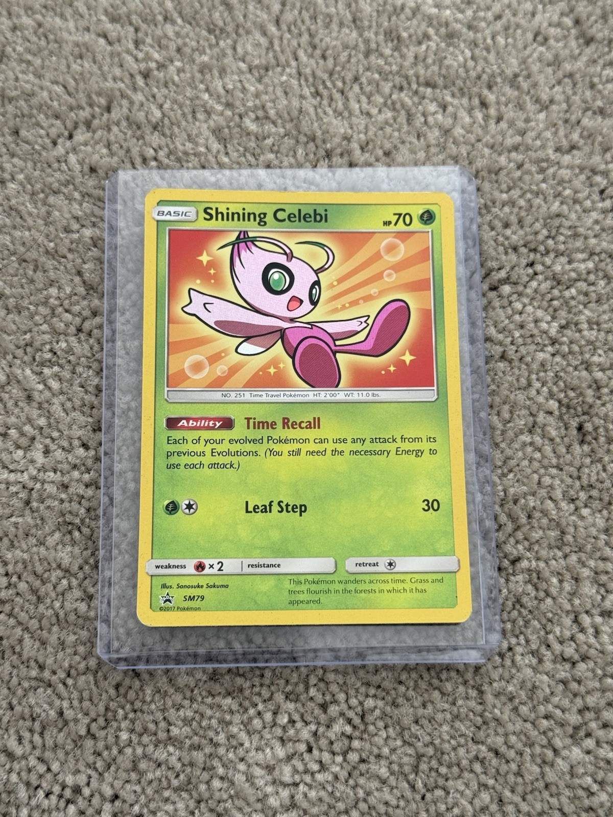 Pokemon Shining Celebi SM79 Sm Holo Promo