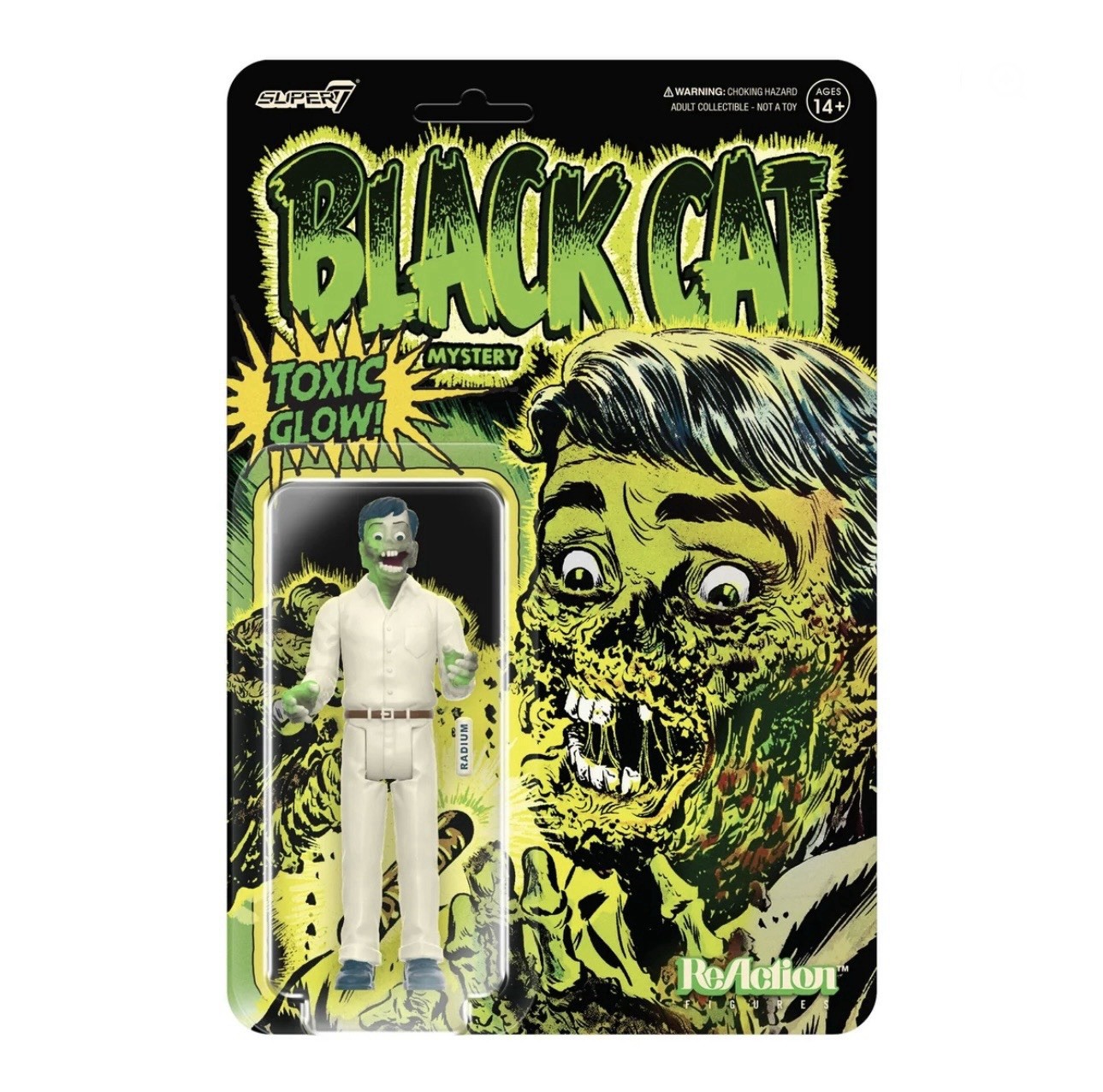 Modellino Super7 Black Cat Mystery Toxic Glow Radium Man scala 3,75"