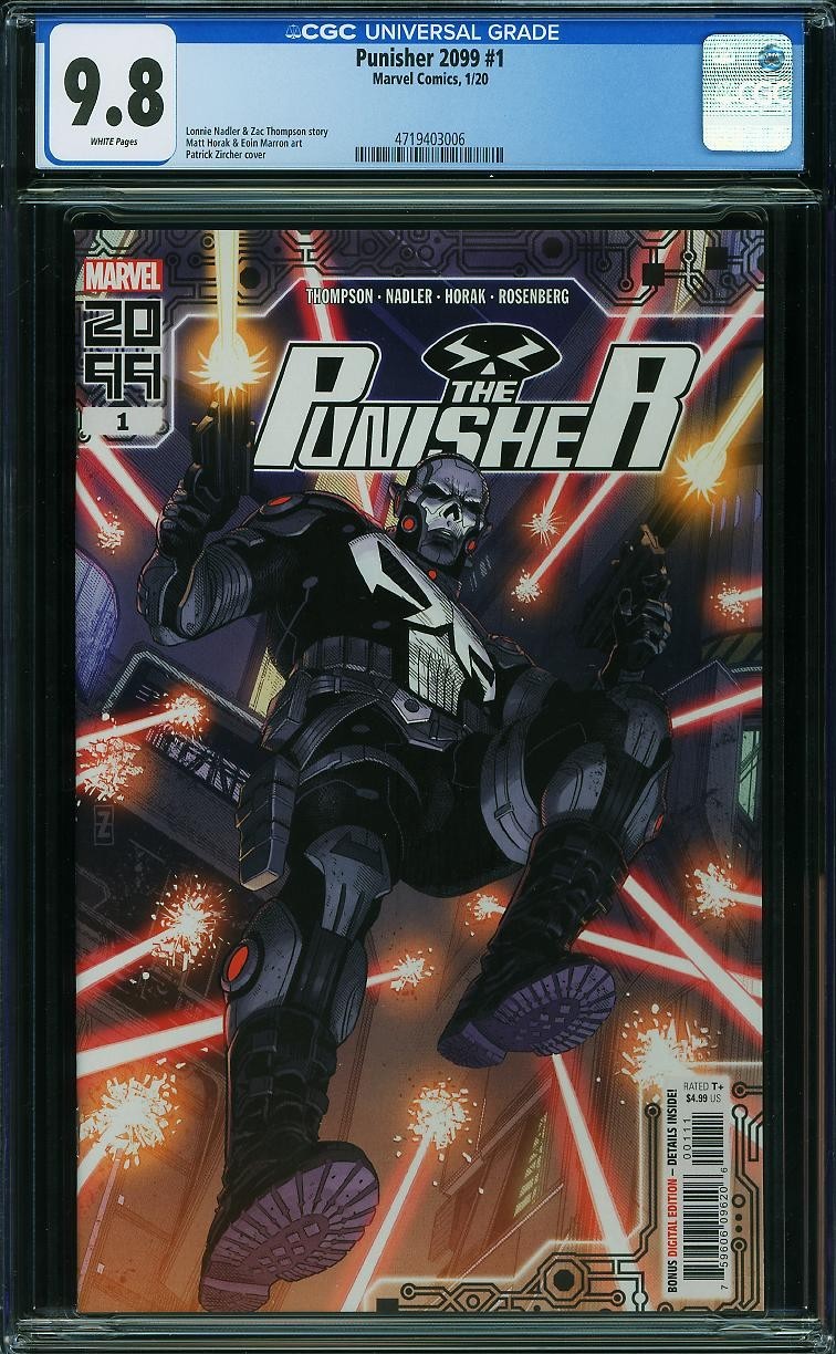 Punisher 2099 1 CGC 9.8 NM-MT WP Patrick Zircher Cover Marvel 2020