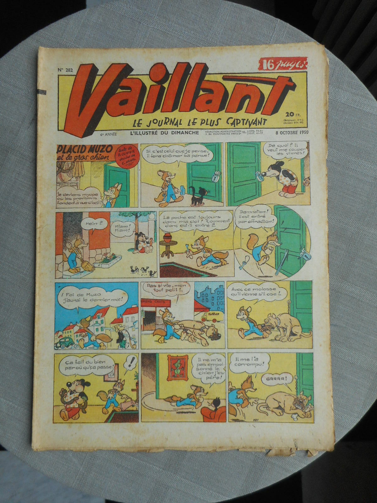 Vaillant Il Giornale Più Coinvolgente N°282 1950 Buone Condizioni