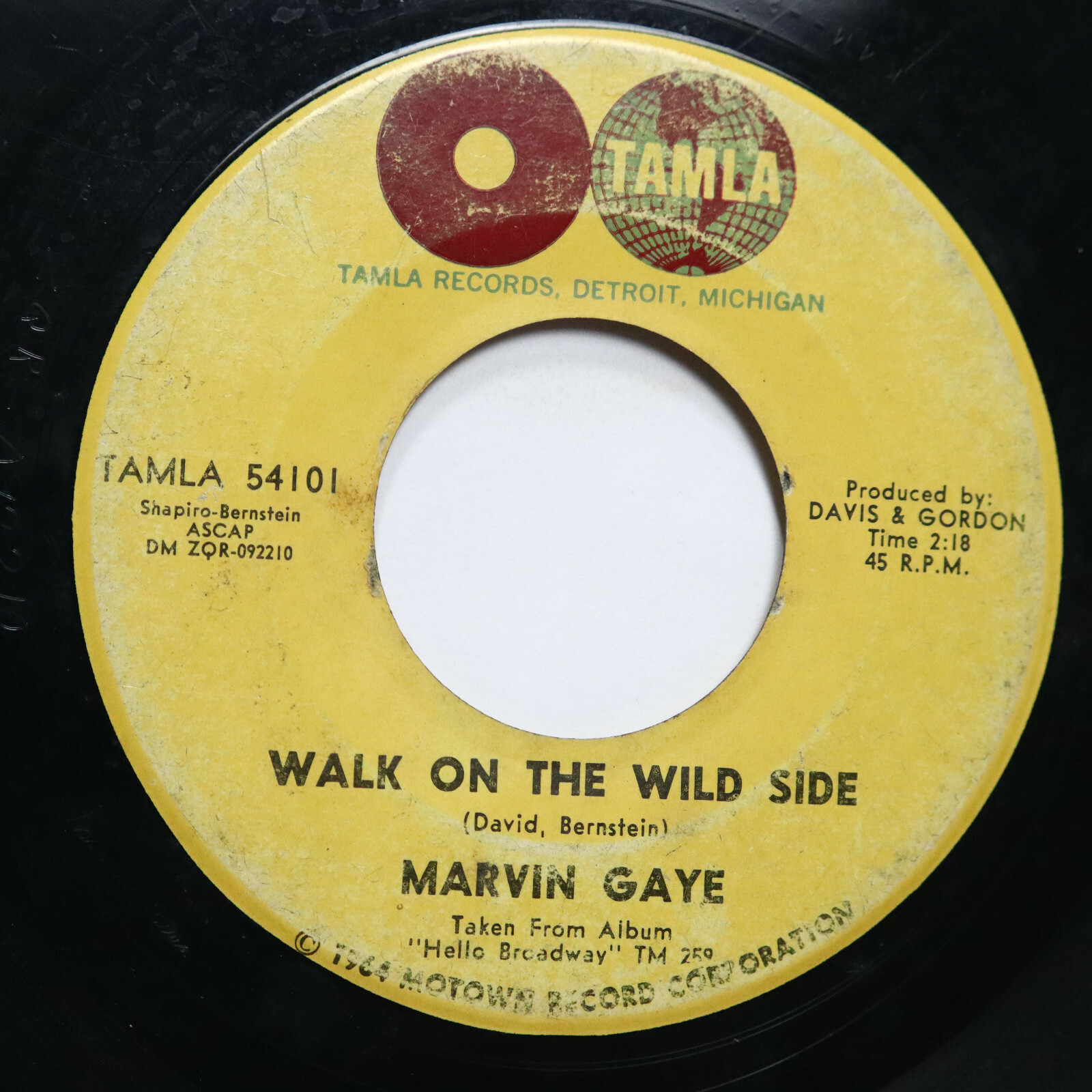 MARVIN GAYE - BABY DON'T YOU DO IT / WALK ON THE WILD SIDE - SOUL 45