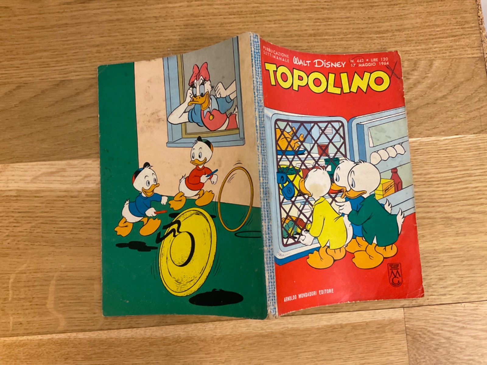 TOPOLINO LIBRETTO N.442 MONDADORI DISNEY 1964  SI BOLLINO,