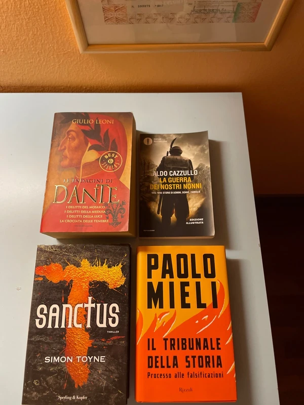 LOTTO 4 LIBRI Thriller Storico - Dante + Sanctus + Cazzullo + Mieli