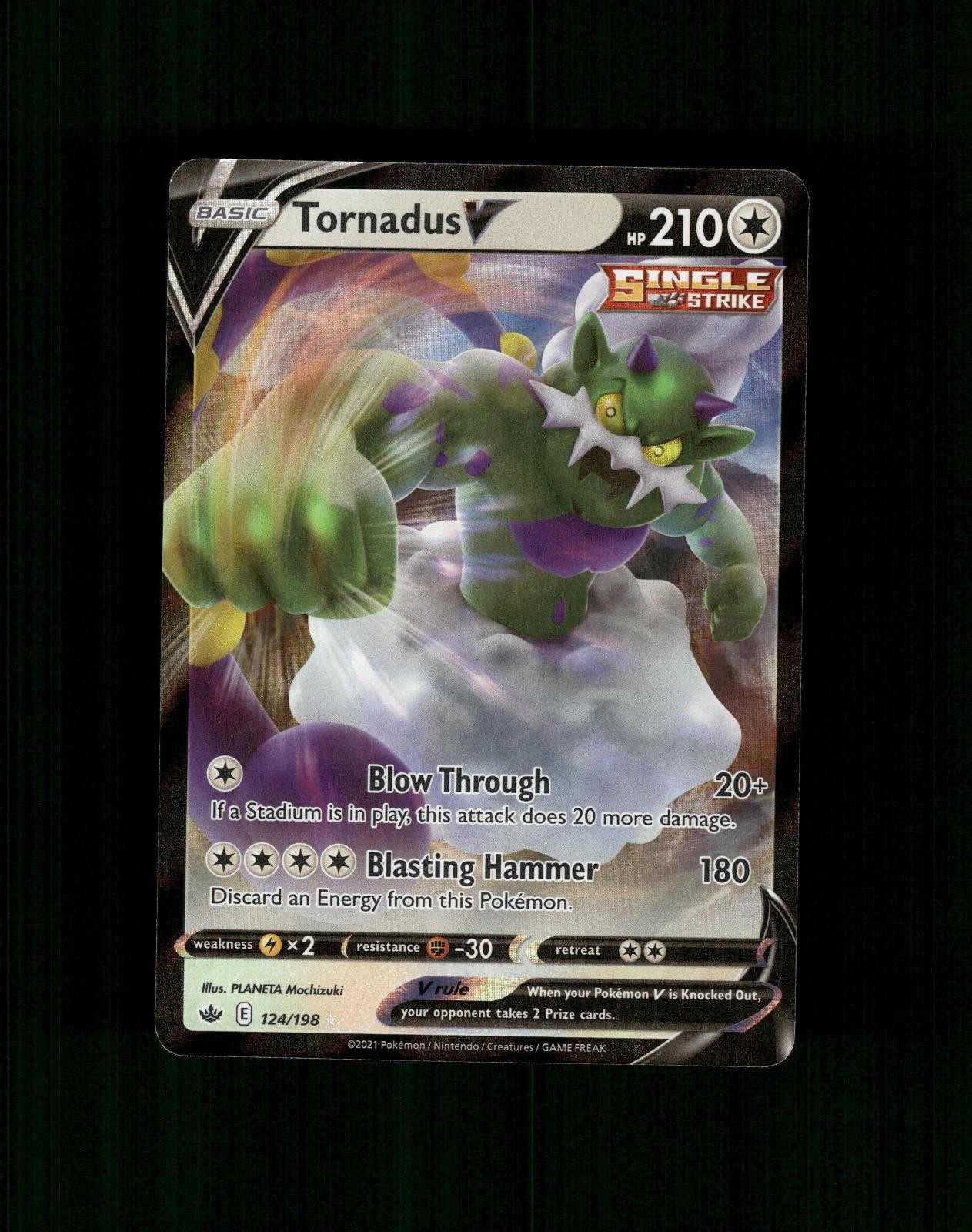 Tornadus V 124/198 Holo V Raro Regno Ghiacciante Pokemon Quasi Nuovo