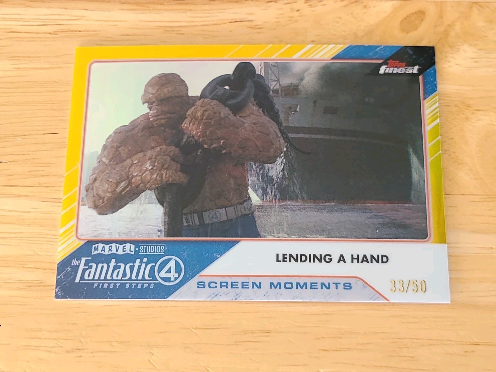 2026 Topps Finest Fantastic Four Screen Moments Gold Refractor /50 Thing $$$