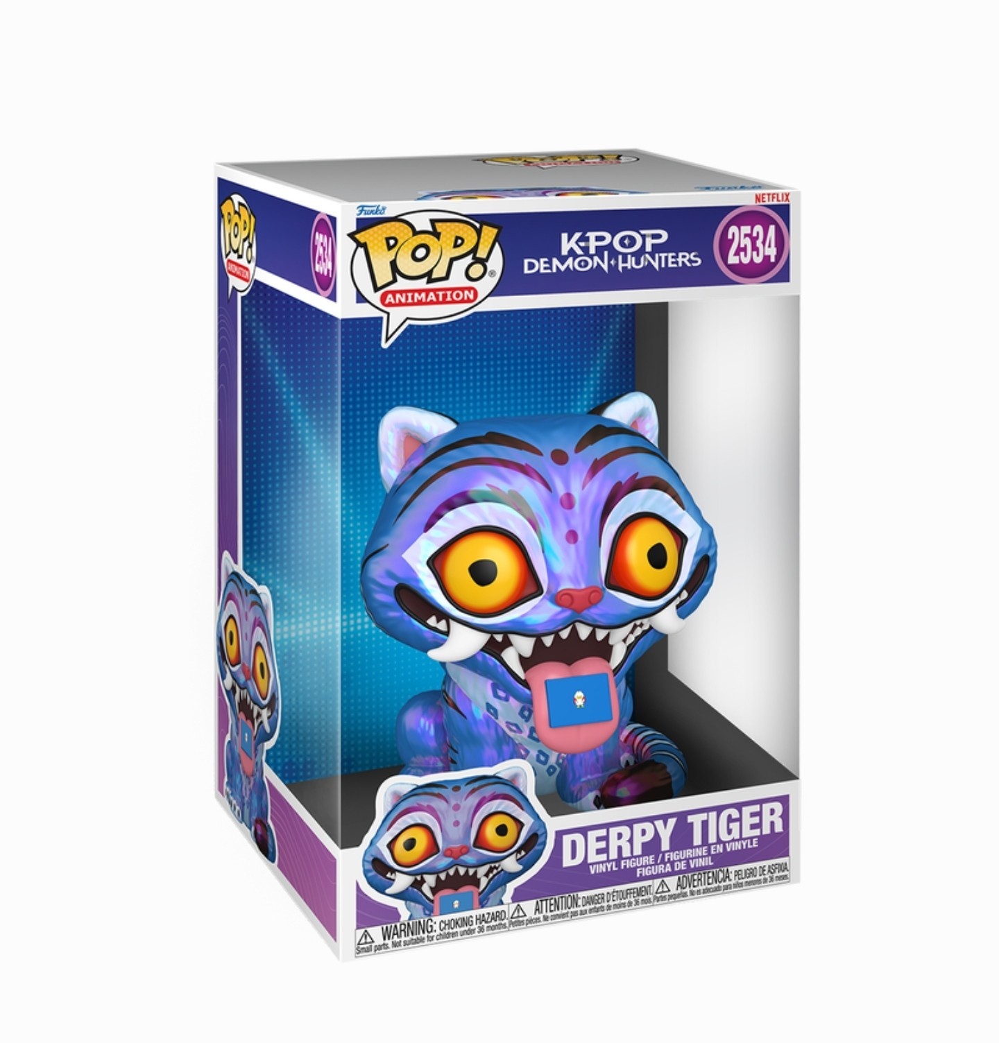 KPop Demon Hunters Derpy Tiger #2534 Jumbo Funko Pop! Vinyl Figure New 