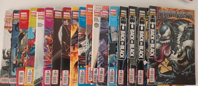 L'Uomo Ragno Panini Comics 2007 – Civil War + Back in Black Venom – Lotto 17 albi Marvel
