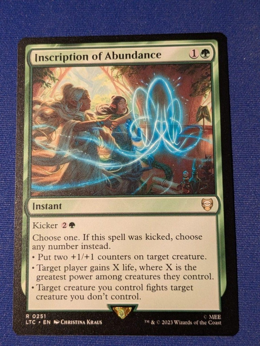 Iscrizione di Abbondanza Racconti di Comandante della Terra di Mezzo #251 NM MTG