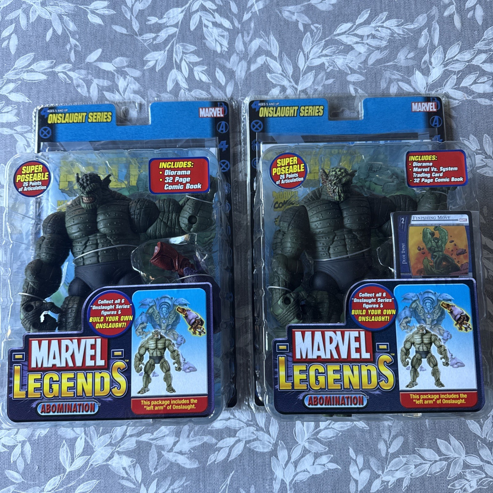 Marvel Legends Abomination Toybiz e Variante Scarred inc Trading Card