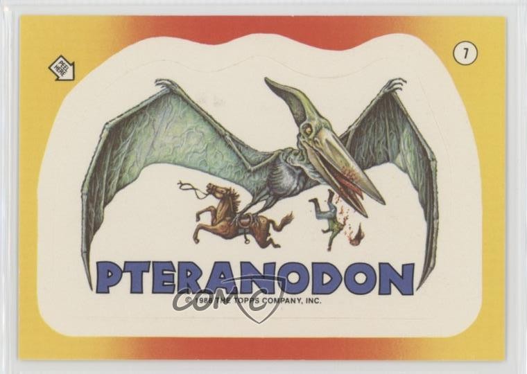 1988 Topps Dinosaurs Attack! Stickers Pteranodon #7 0dk
