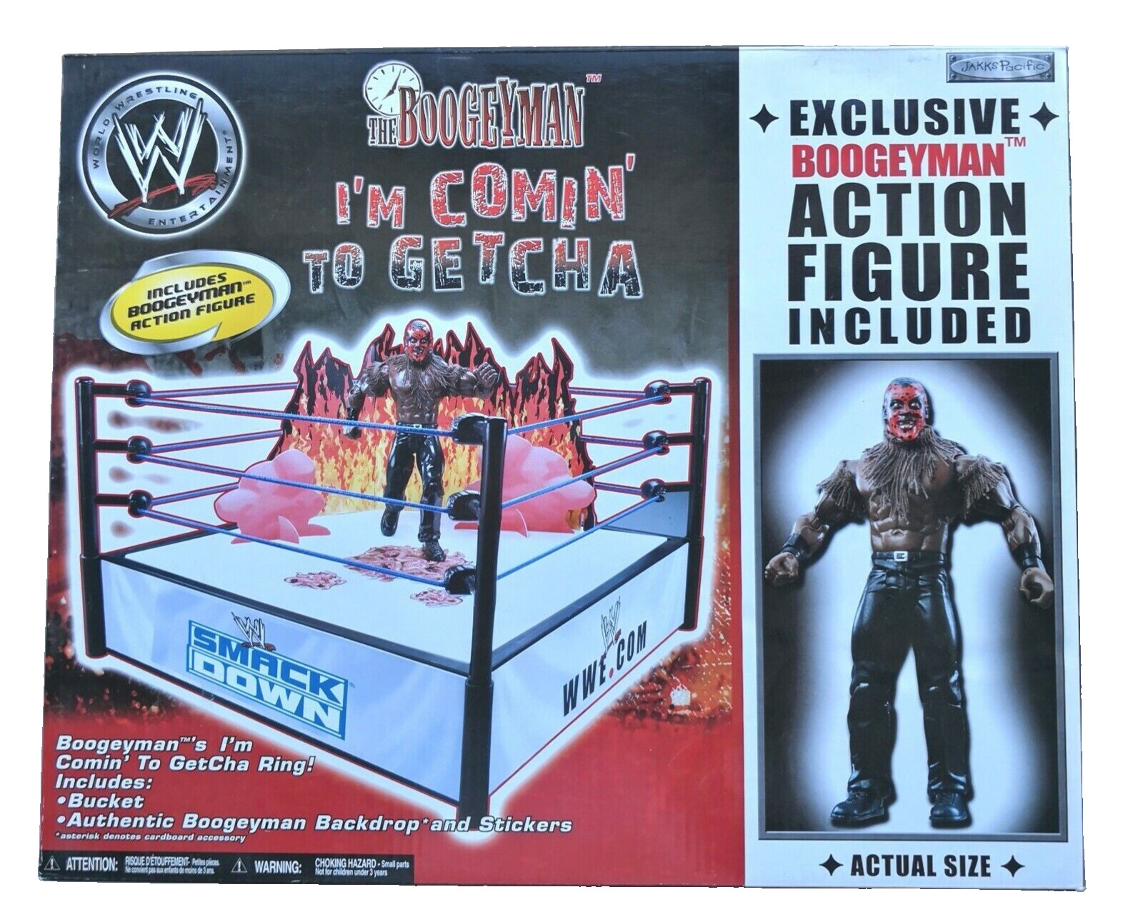 wwe wwf ljn classic superstars I'm comin' to getcha ring w/boogyman figure
