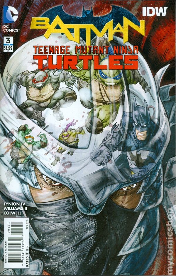 Batman Teenage Mutant Ninja Turtles #3A Williams II FN 6.0 2016 immagine stock
