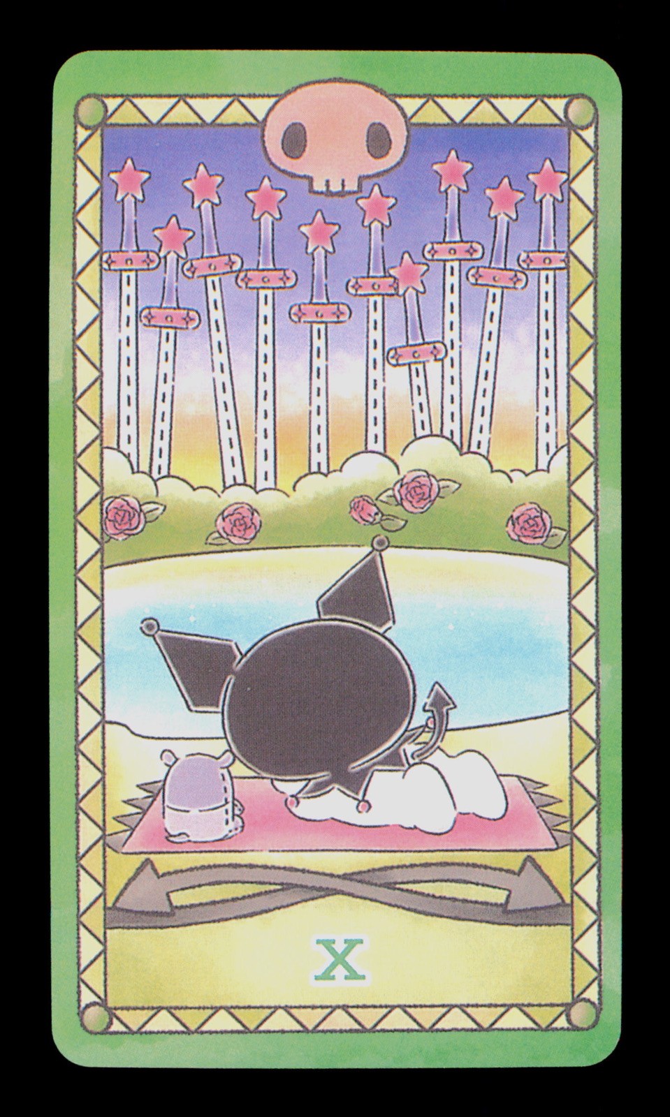 X Di Spade Luna's Kuromi Tarocchi Card Singolo