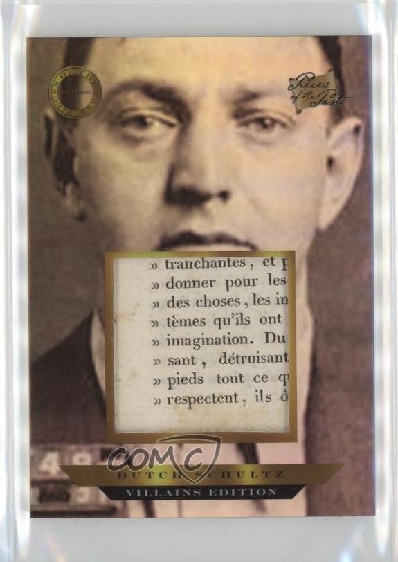 2025 Pieces of the Past Villains Edition Relics Relic Dutch Schultz #440 1r1v