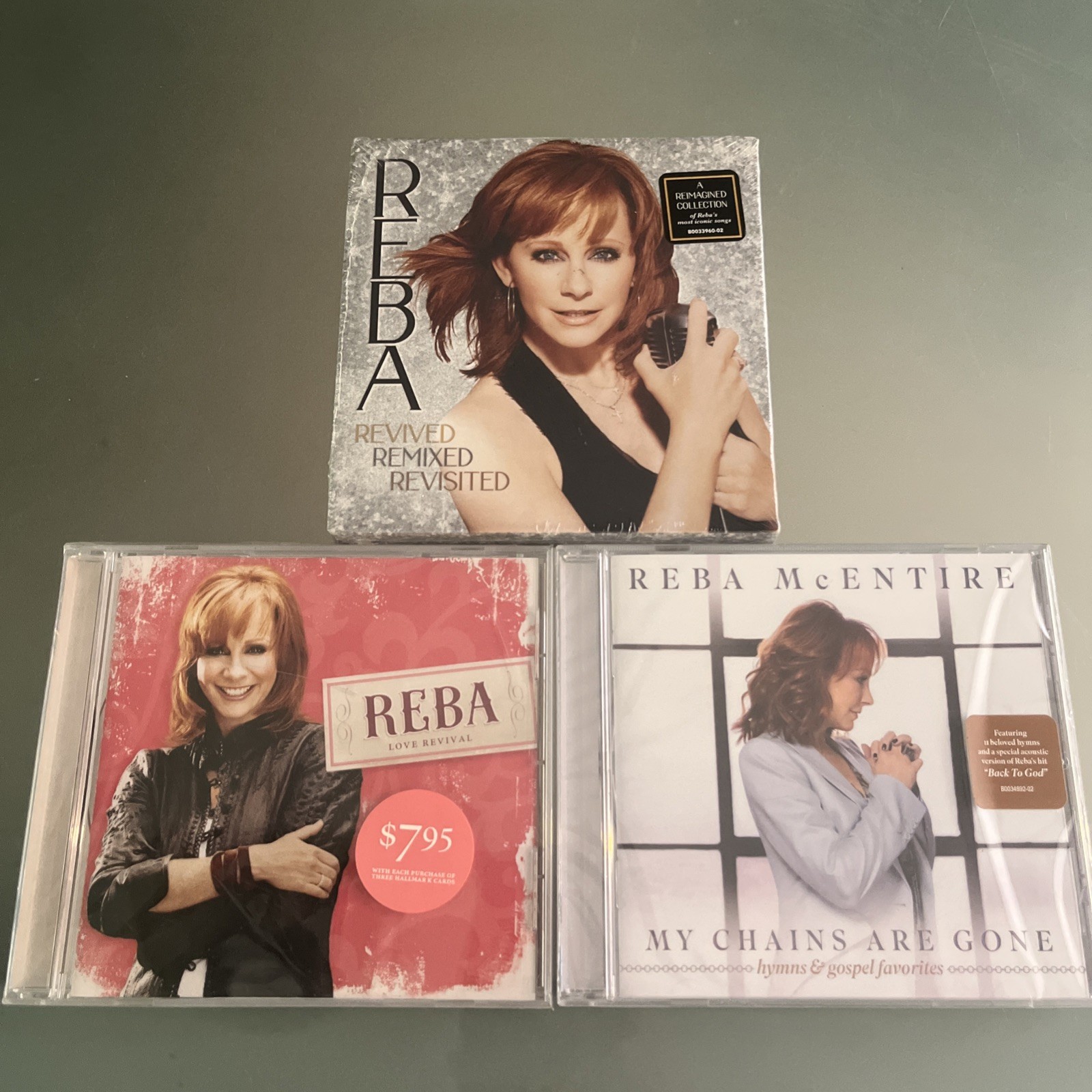 REBA McEntire 3 SEALED 💿 LOT: Revived Remixed Revisited, Chains Gone, Love Rev