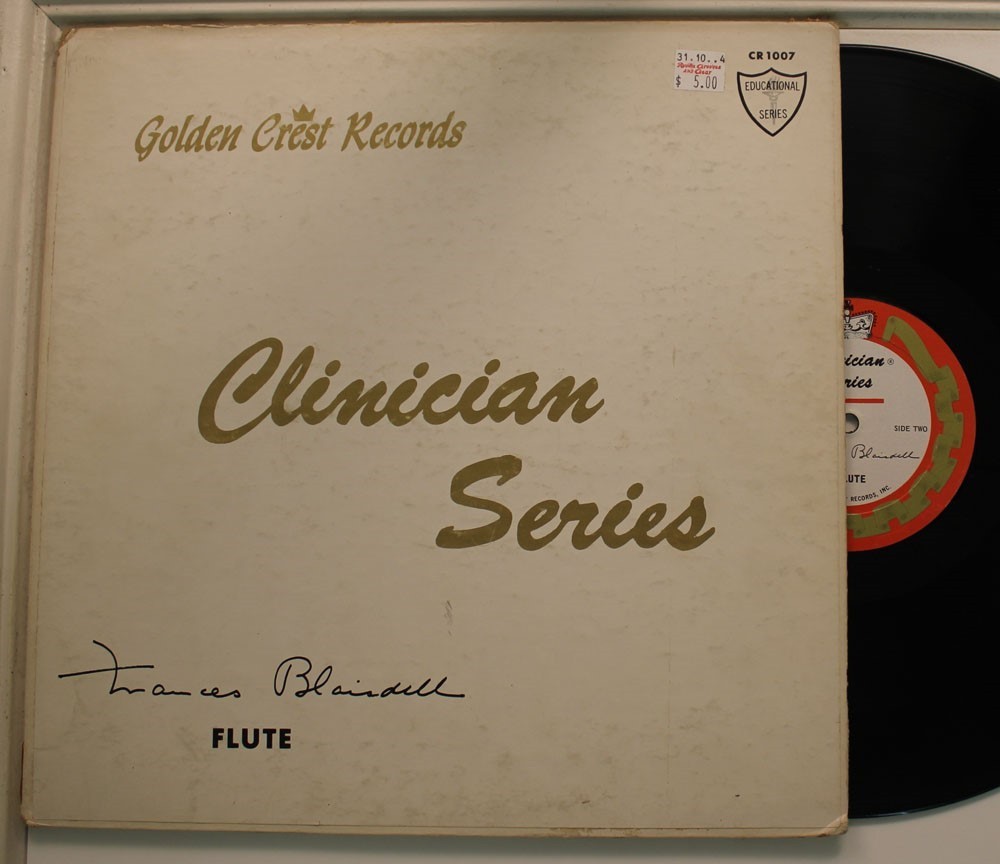 Frances Blaisdell (Flauto) LP Clinician Series (Foto Originale) 12" 33 RPM