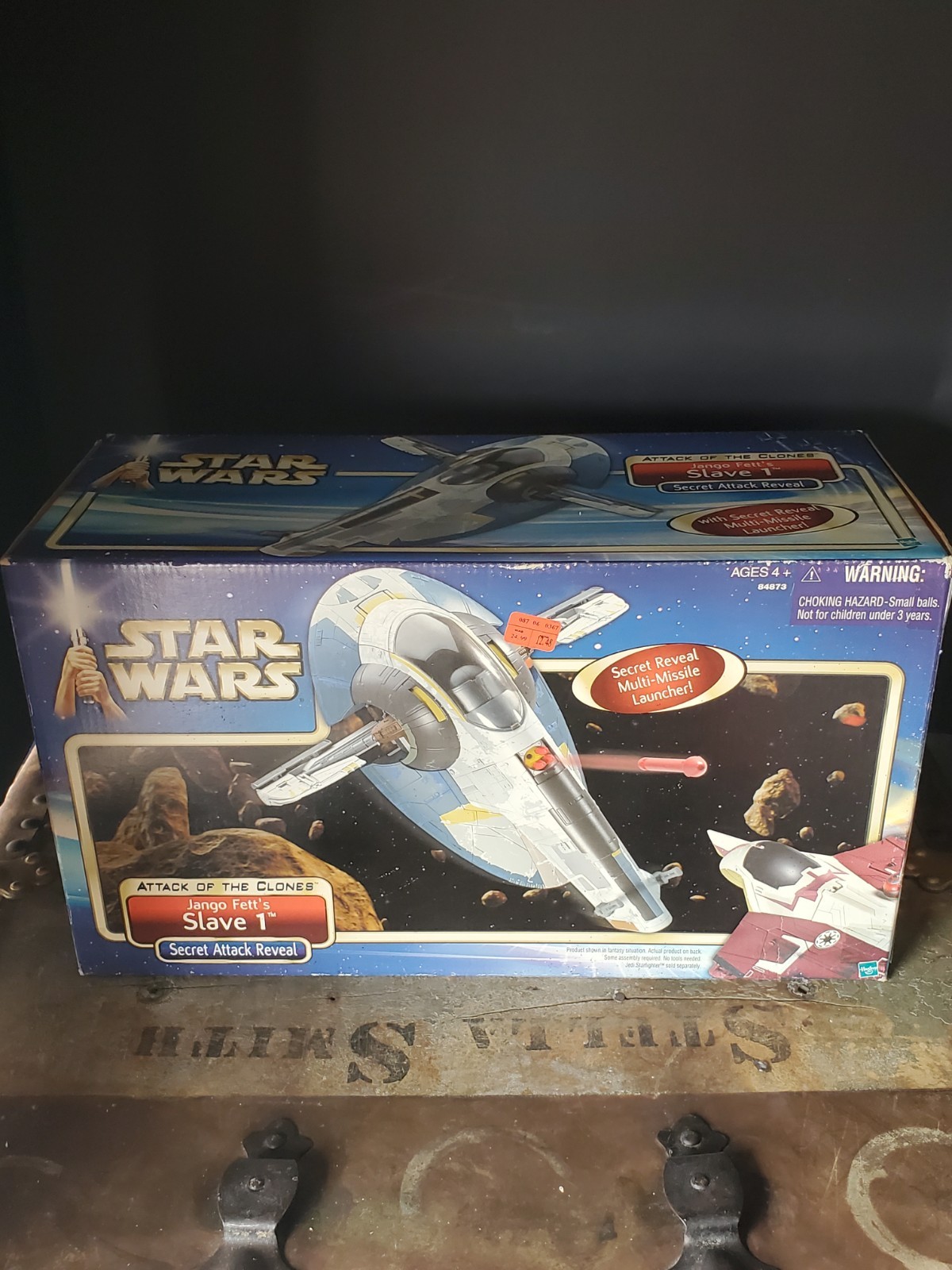 Star Wars 2002 L’attacco dei cloni Jango Fett’s Slave 1 nave in scatola Hasbro. Nuovo