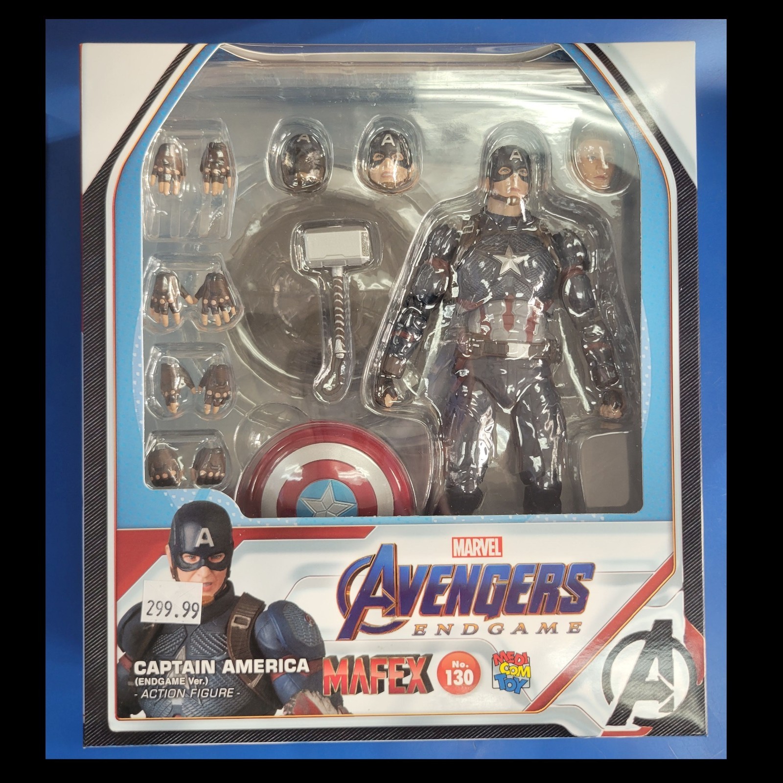 MAFEX n.130 Captain America Avengers Endgame Marvel Action Figure Medicom NUOVO!