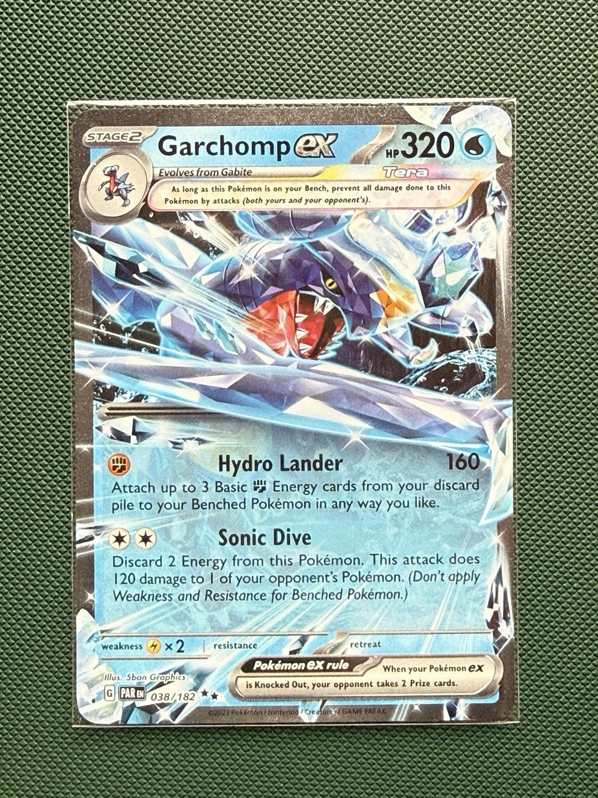 Garchomp ex 038/182: Paradox Rift Holo
