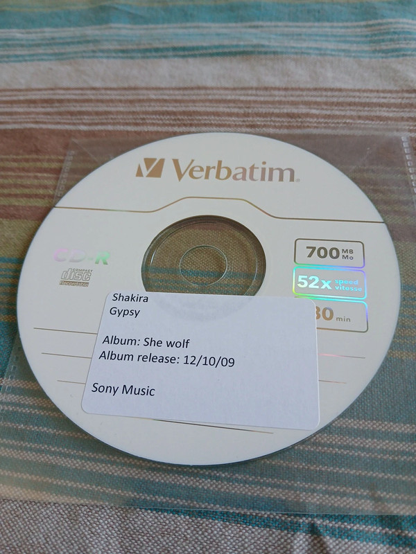 CD Shakira Gypsy single Promo Sony
