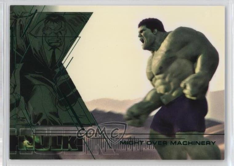 2003 Entertainment Marvel Hulk Film and Comic Cards Might Over Machinery #29 4ye