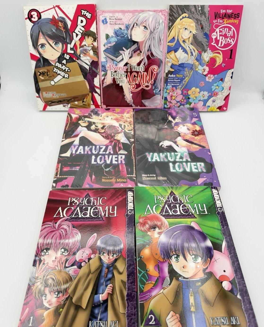 MANGA ROMANCE FANTASY LOTTO 7 LIBRI YAKUZA LOVER SIGILLATI PSYCHIC ACADEMY ANKO YUZU