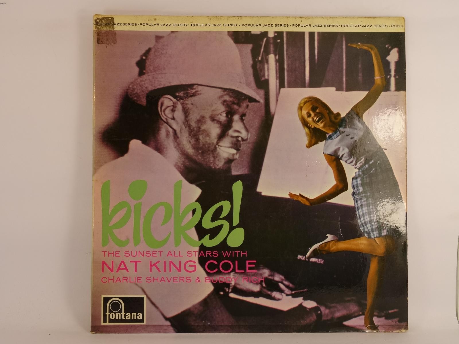 NAT KING COLE KICKS! (360) 12 Track LP plus Picture Sleeve FONTANA