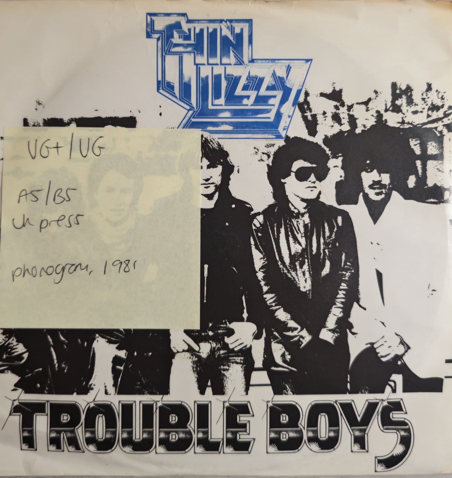 Thin Lizzy Trouble Boys / Memory Pain Vinyl Record 7" VG+/VG LIZZY 9 1981