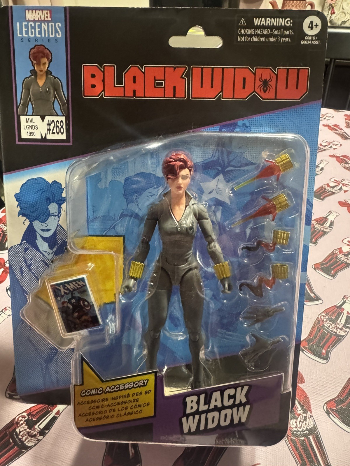 Marvel Legends Black Widow Grey Suit Uncanny X-Men 268 Retro Cardback Figure Nuovo