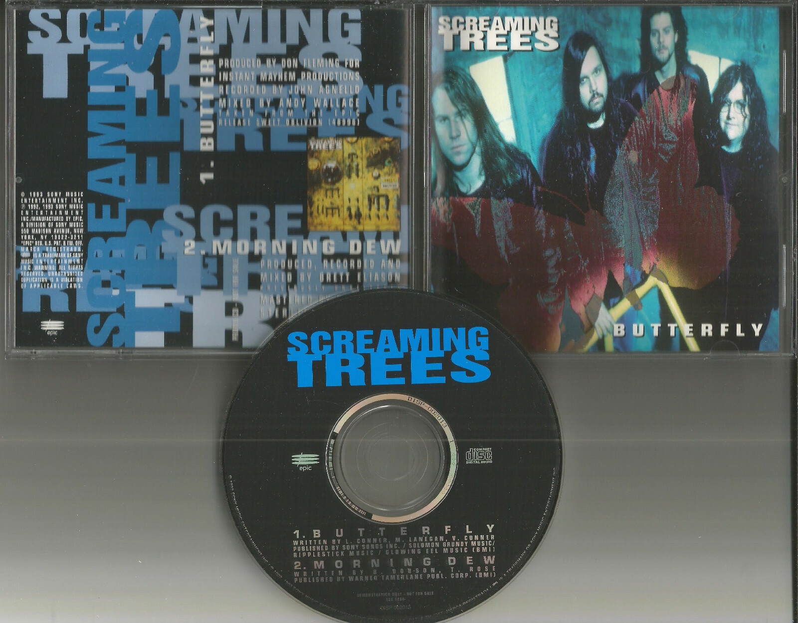 Mark Lanegan SCREAMING TREES Butterfly w/ 2 UNRELEASED TRX PROMO DJ CD single 