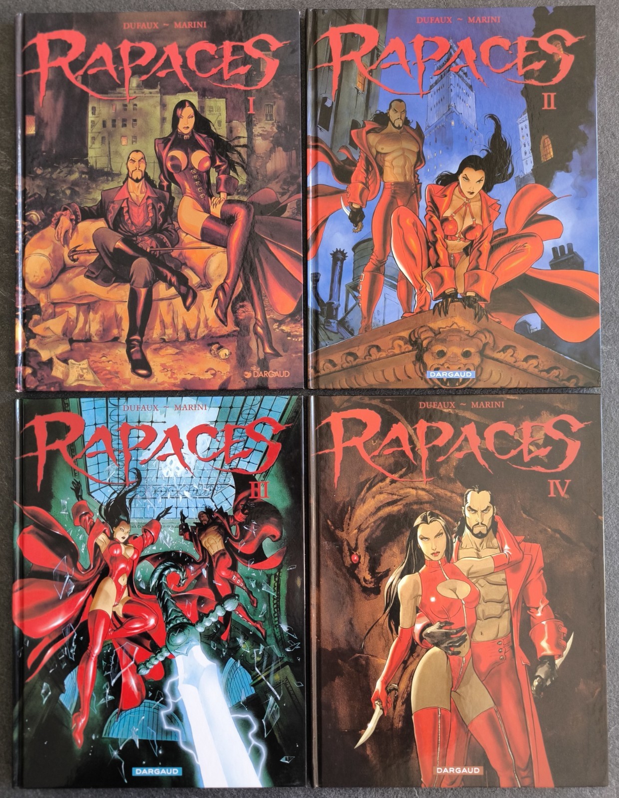 Lot des 4 BD Rapaces, collection complète
