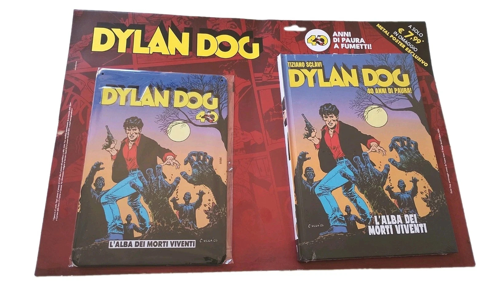 Dylan Dog 40 Anniversario – L’Alba dei Morti Viventi + Metal Poster Nuovi
