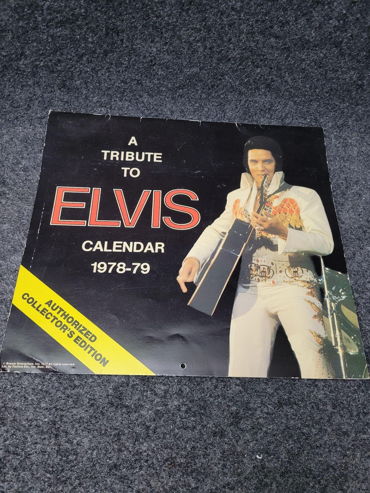 Vintage Elvis Presley A Tribute To Elvis Calendar 1978-79 Black Collector's