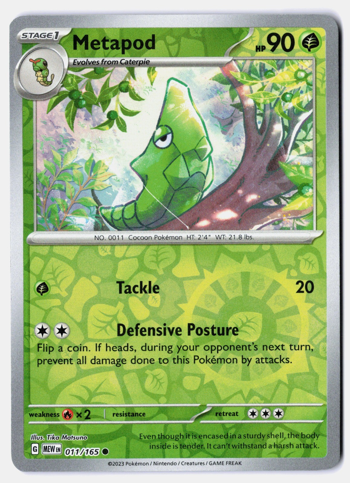 Metapod 011/165 Sv: Scarlet & Violet 151 Reverse Holo