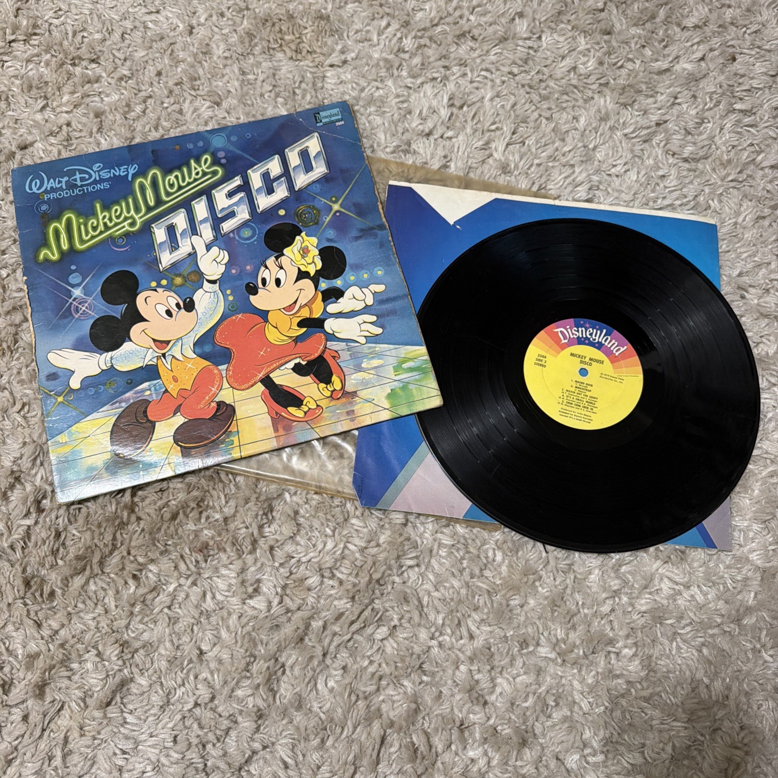 Mickey Mouse Disco Vinyl Record (1979) Disneyland Records 2504 - VG