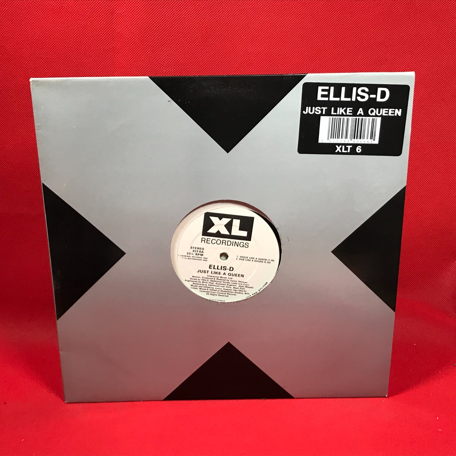 ELLIS-D Just Like A Queen - 1989 UK 5-track 12" vinyl single. XL Recordings