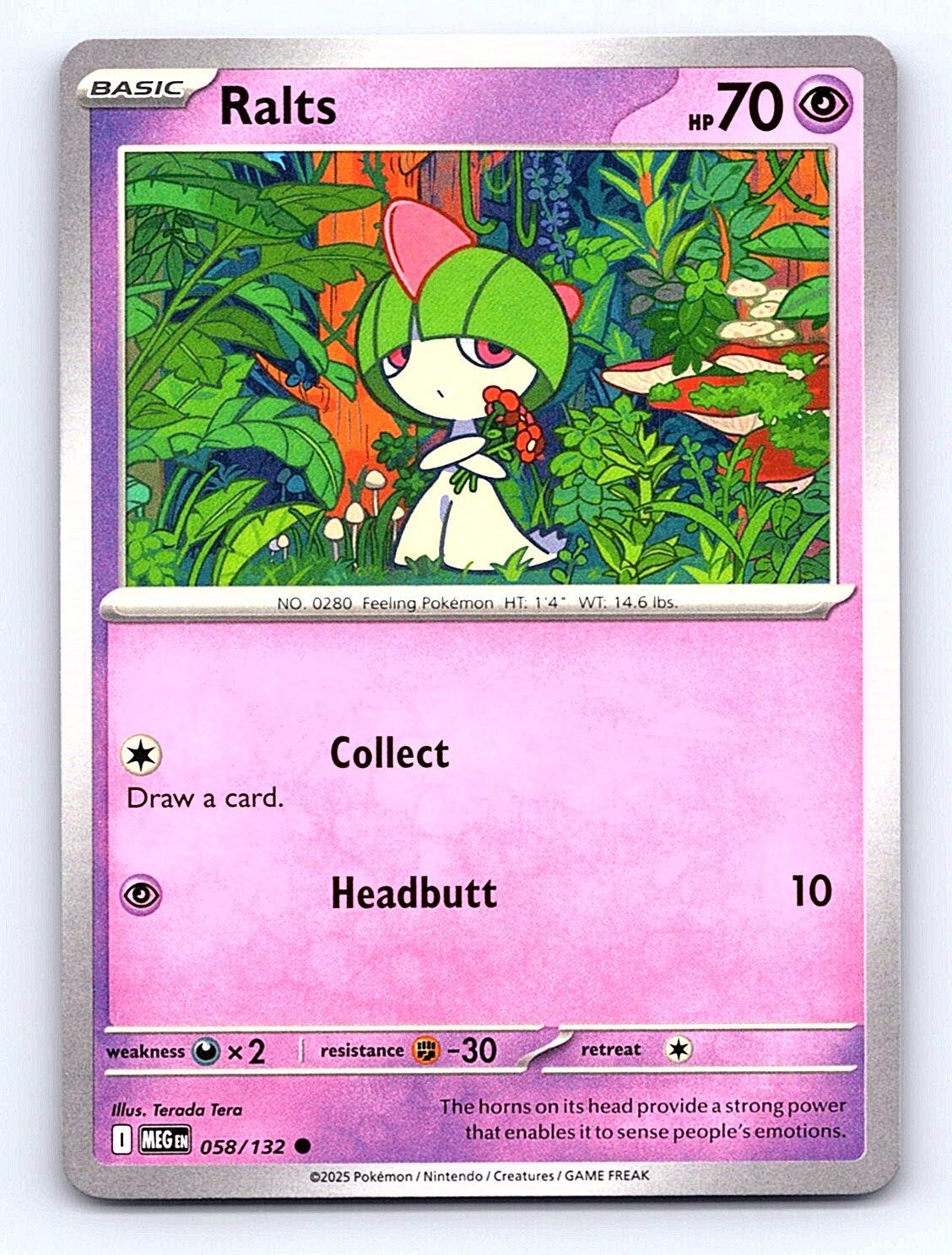 Ralts 058/132 Pokemon Mega Evoluzione Comune Quasi Nuovo