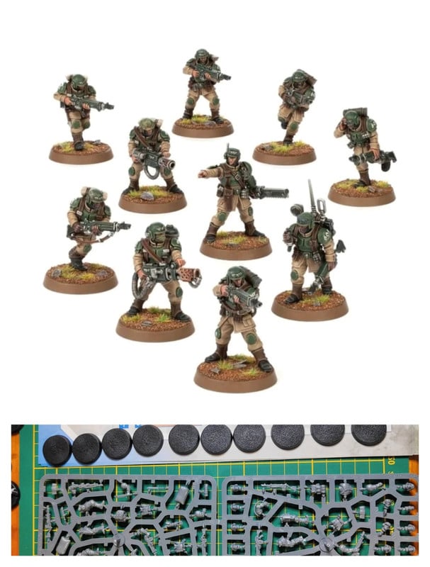 Tropas de choque de cadia Astra militarum Warhammer40k combat patrol
