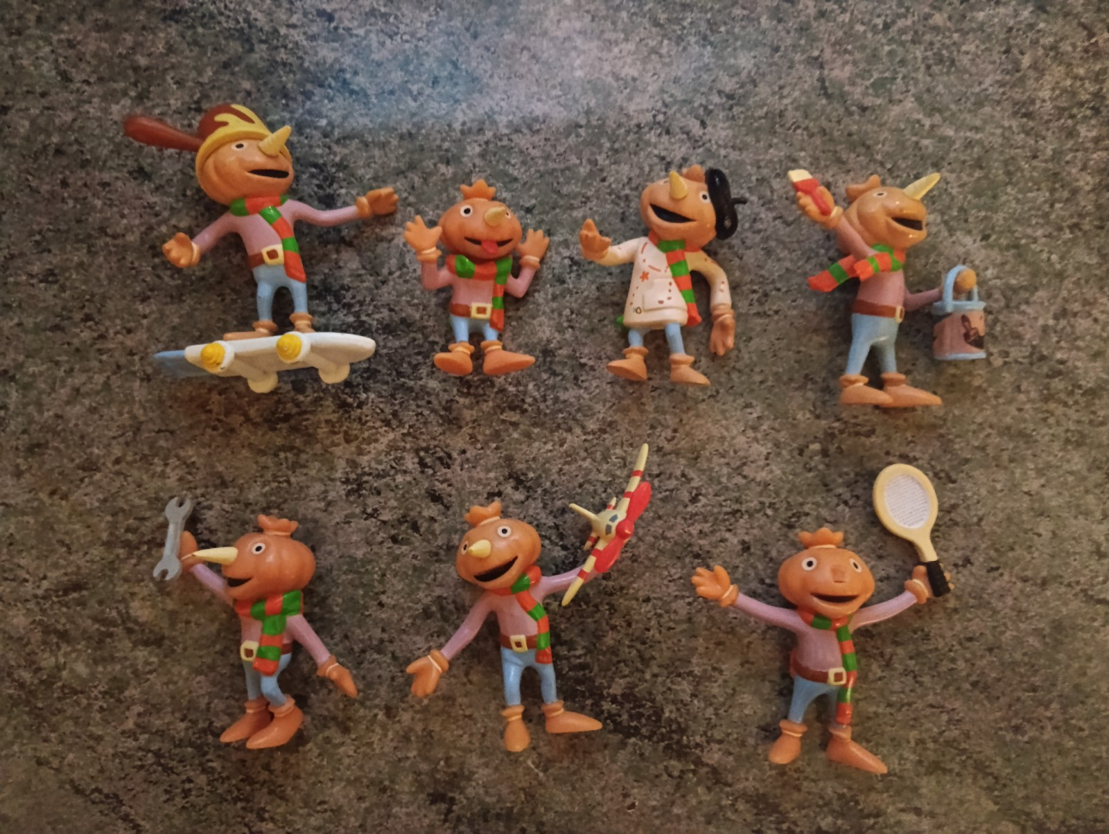 Bob le Bricoleur Lot 7 Figurines Personnage à Long Nez / Bob the Builder Spud