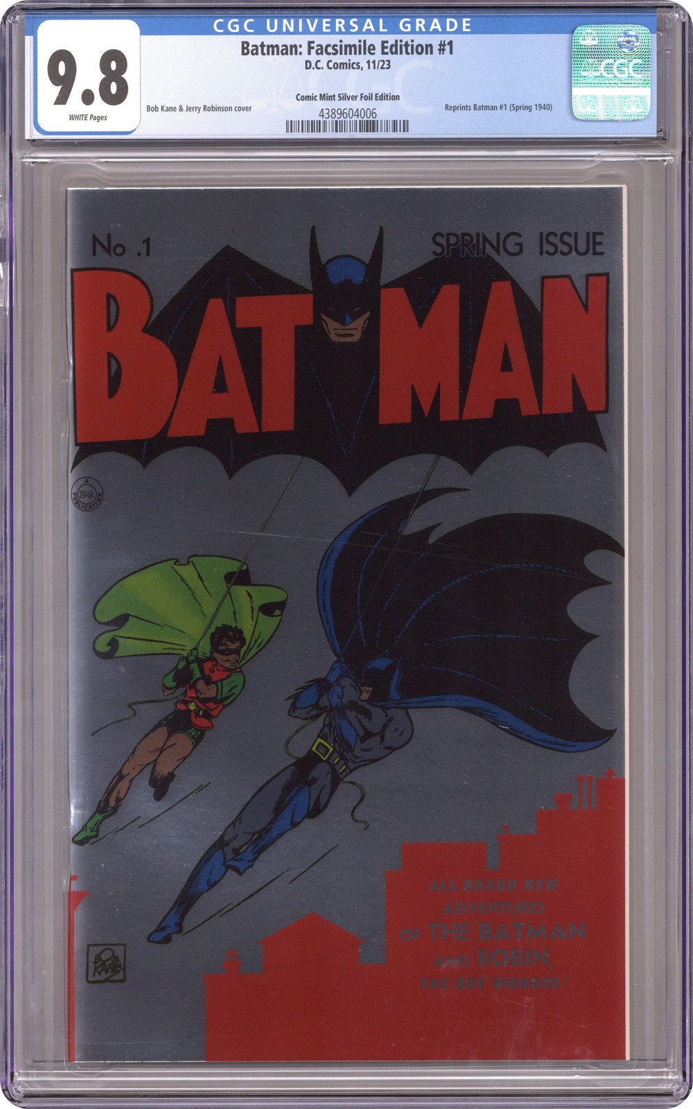 Batman Edizione Facsimile 1COMICMINT CGC 9.8 2023 4389604006