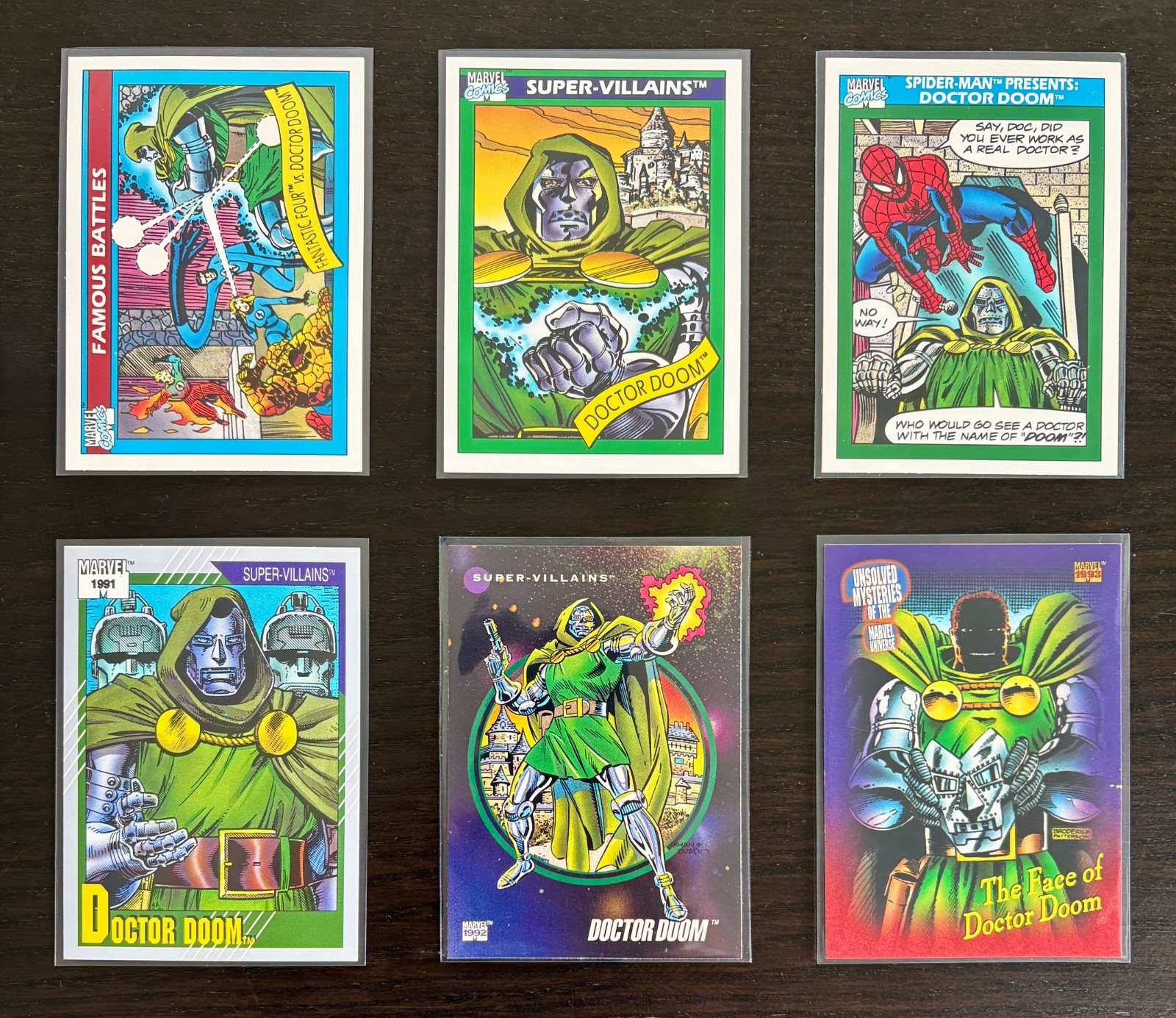 DR. DOOM original Marvel Universe card LOT - NM/MINT - PACK FRESH TO GRADE!